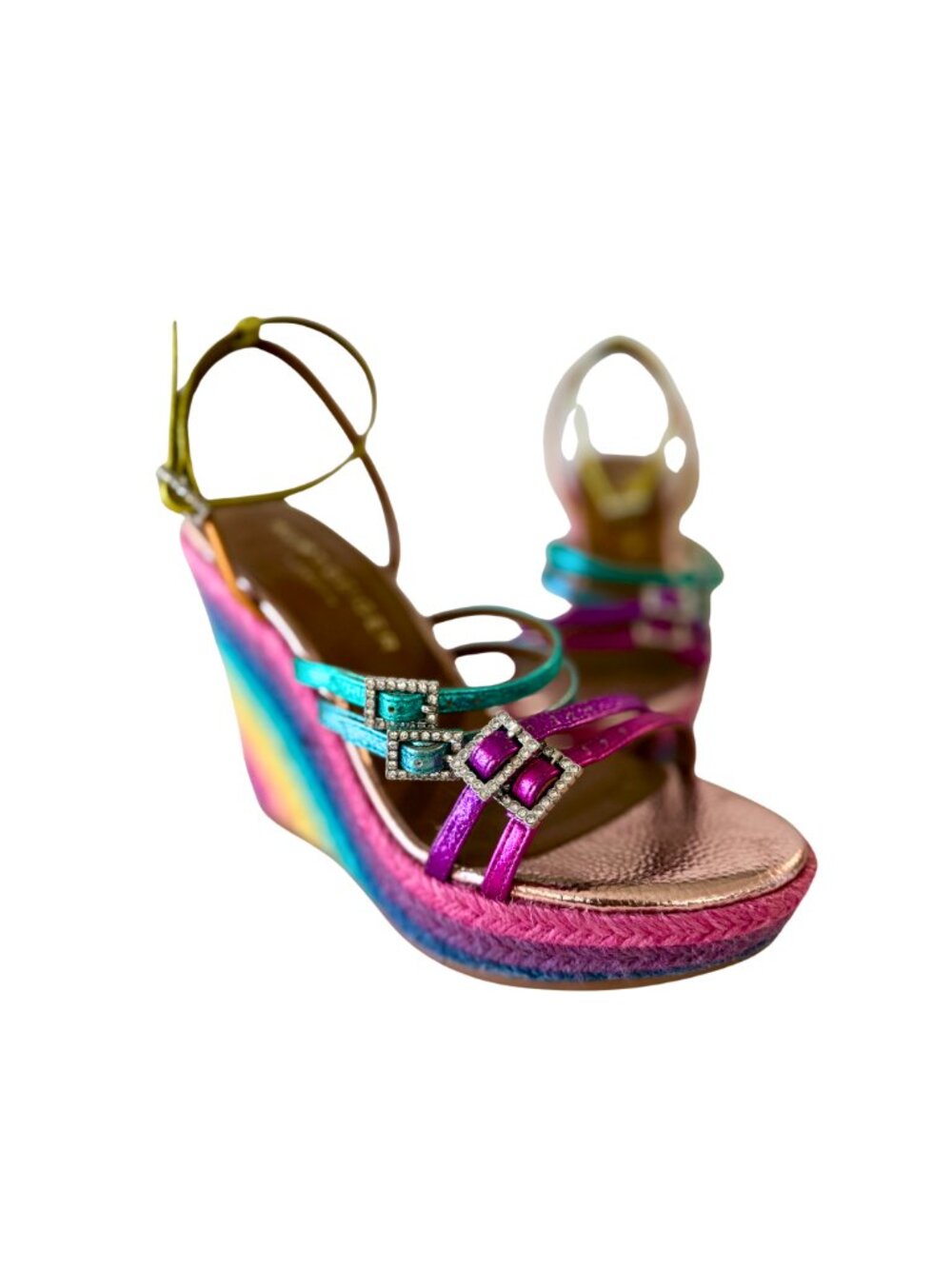 Kurt Geiger London Pierra Rainbow Wedge Sandals EU 36 (6 US)